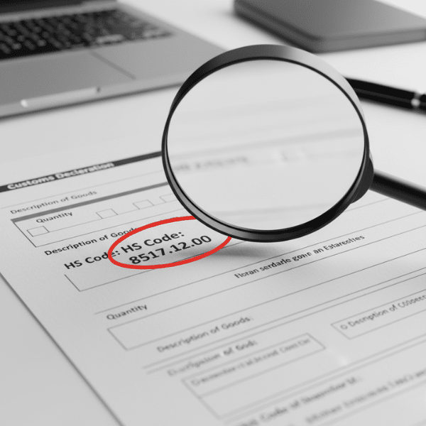A customs form showing the HS code Philippines field