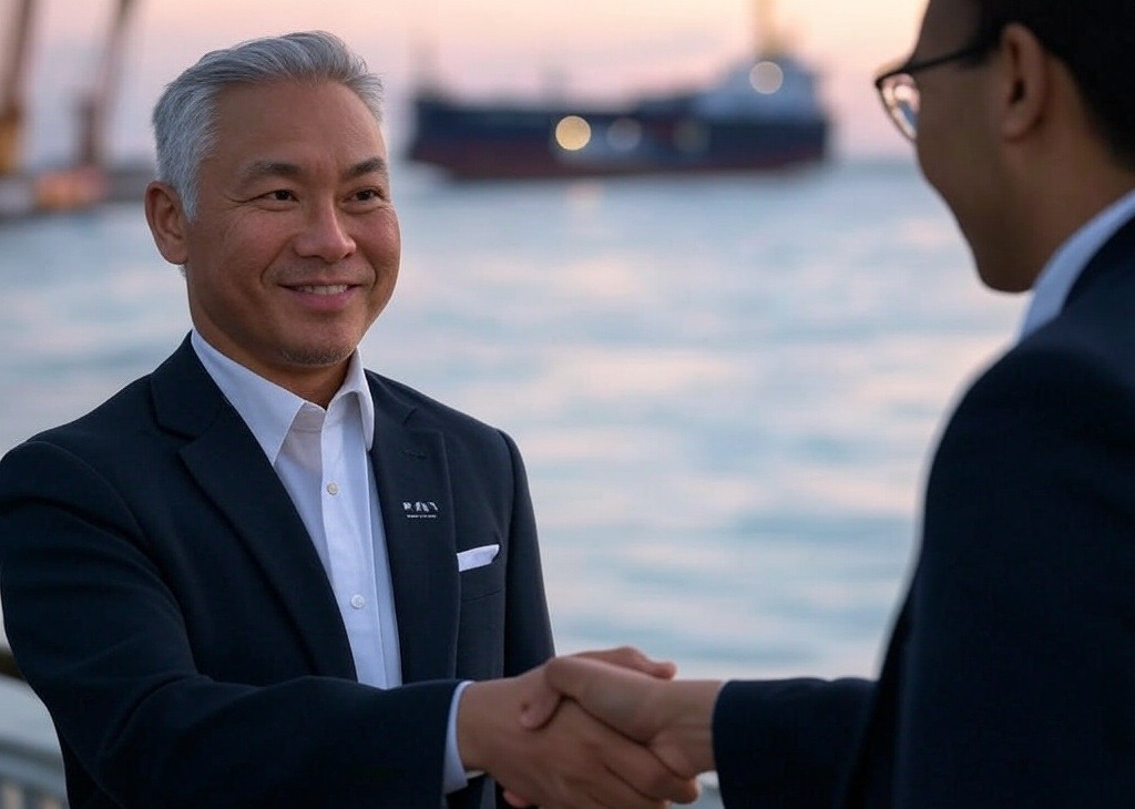 A customs broker reviewing documentation for a freight forwarder in the Philippines.