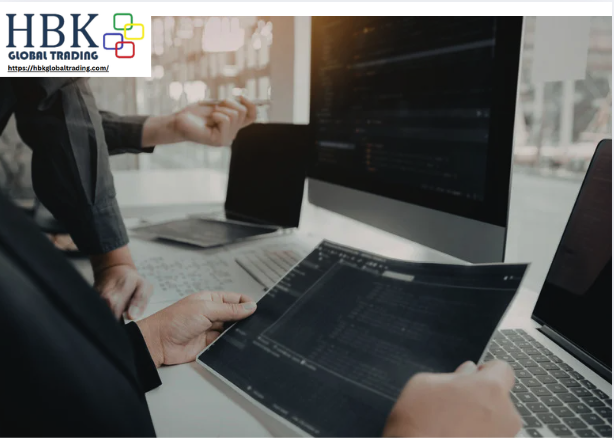 HBK Global Trading experts reviewing a digital manifest for E2M lodgment accuracy.
