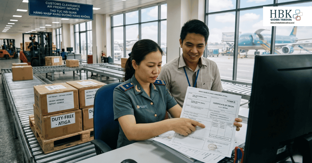 ATIGA Form D Certificate of Origin securing duty-free Vietnam air freight imports