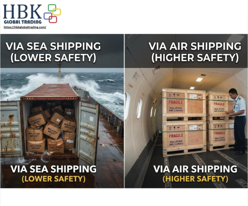 Air vs sea freight risk comparison for Malaysia Philippines shipments
