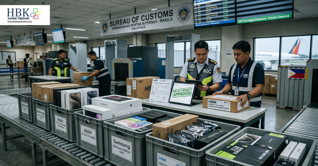 High-value electronics cleared through Manila customs via HBK pre-lodgment