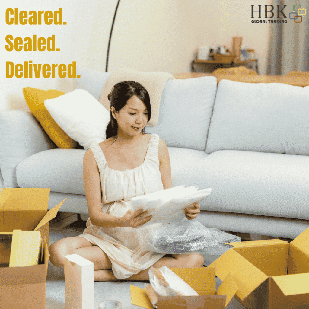 HBK Global Trading delivery van bringing cleared Korea air freight Korean skincare to Filipino reseller