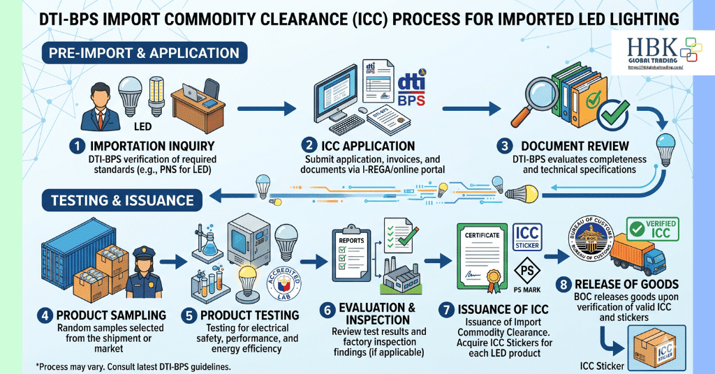 DTI-BPS Import Commodity Clearance process for imported LED lighting
