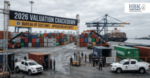 Busy Manila container port during the 2026 Bureau of Customs valuation crackdown