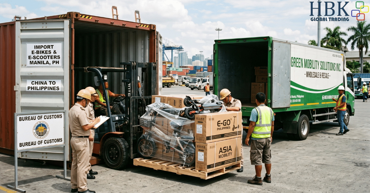 importing e-bikes and e-scooters to the Philippines for resale
